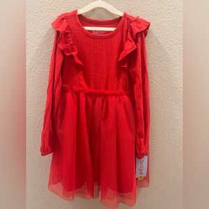 Cat & Jack Vibrant Red Ruffle Dress